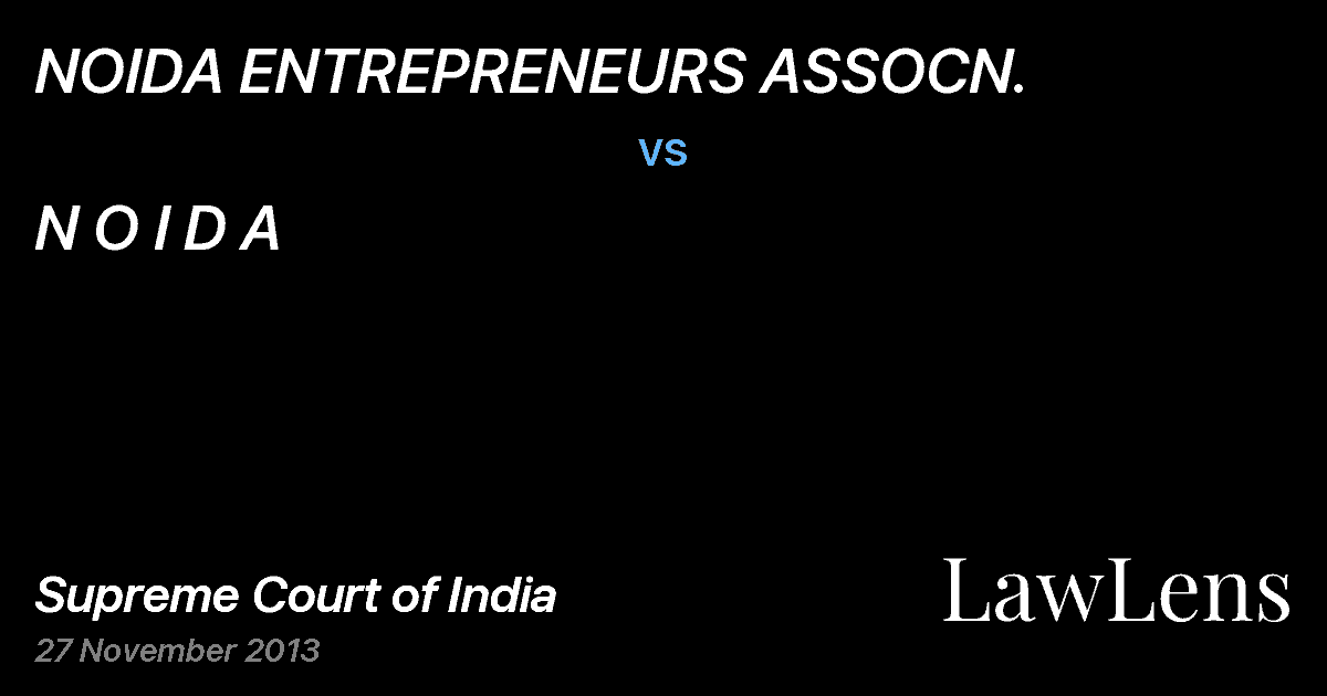 Preview image for NOIDA ENTREPRENEURS ASSOCN. vs. N O I D A