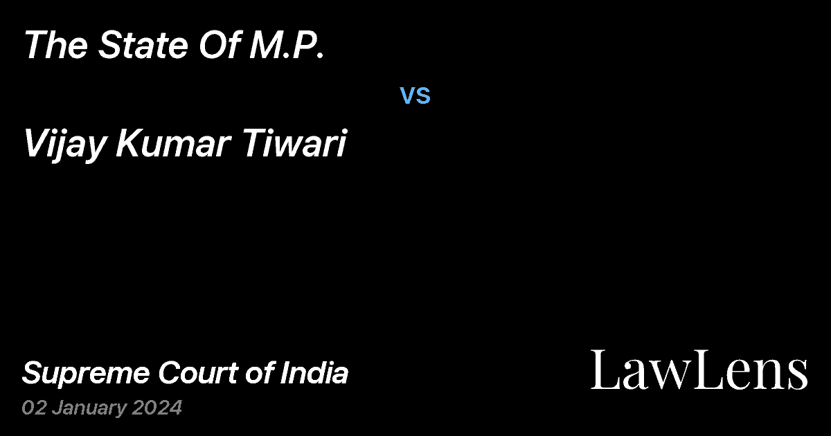 Preview image for The State Of M.P. vs. Vijay Kumar Tiwari