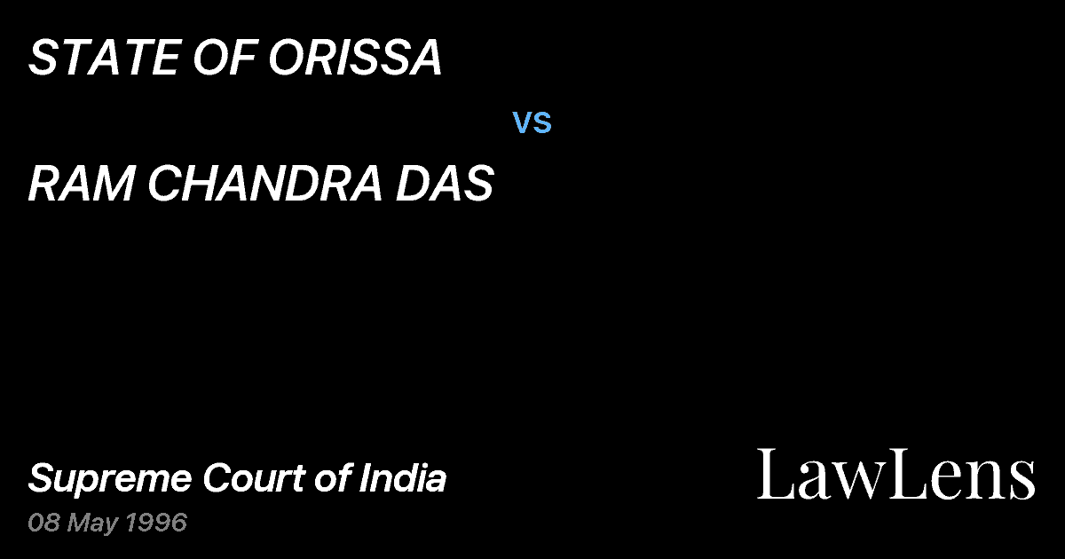 Preview image for STATE OF ORISSA vs. RAM CHANDRA DAS