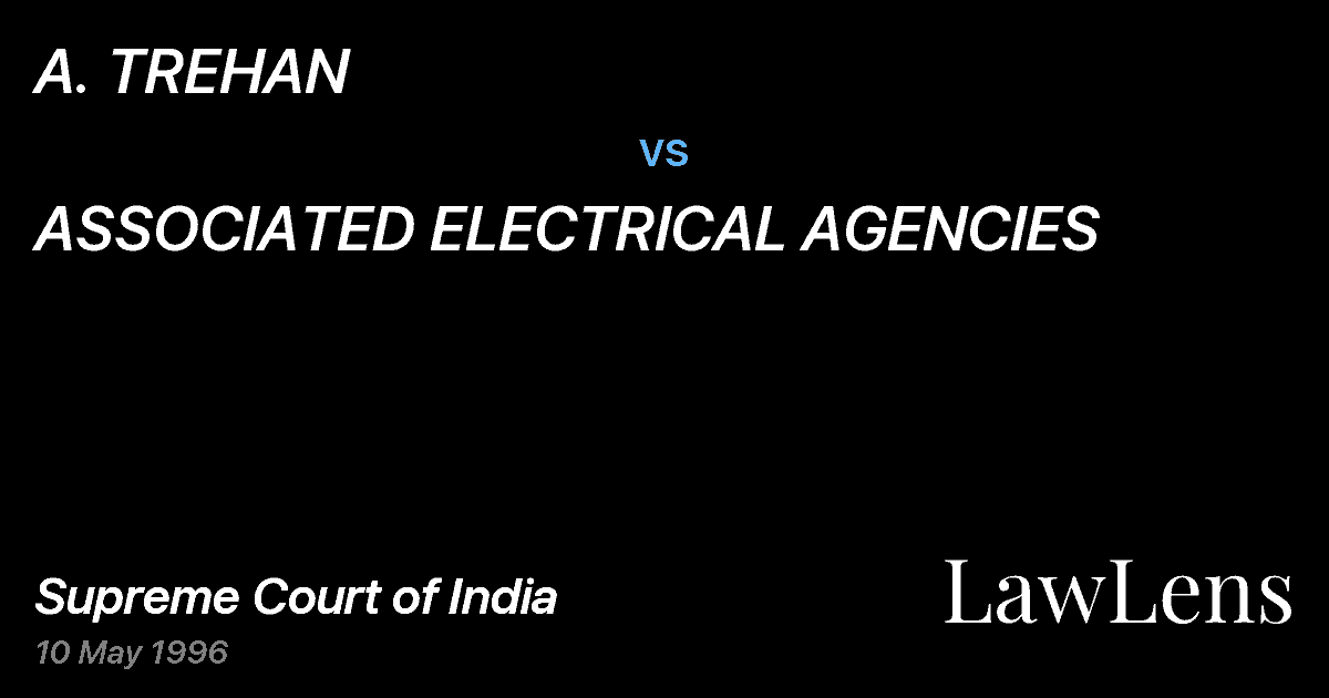 Preview image for A. TREHAN vs. ASSOCIATED ELECTRICAL AGENCIES