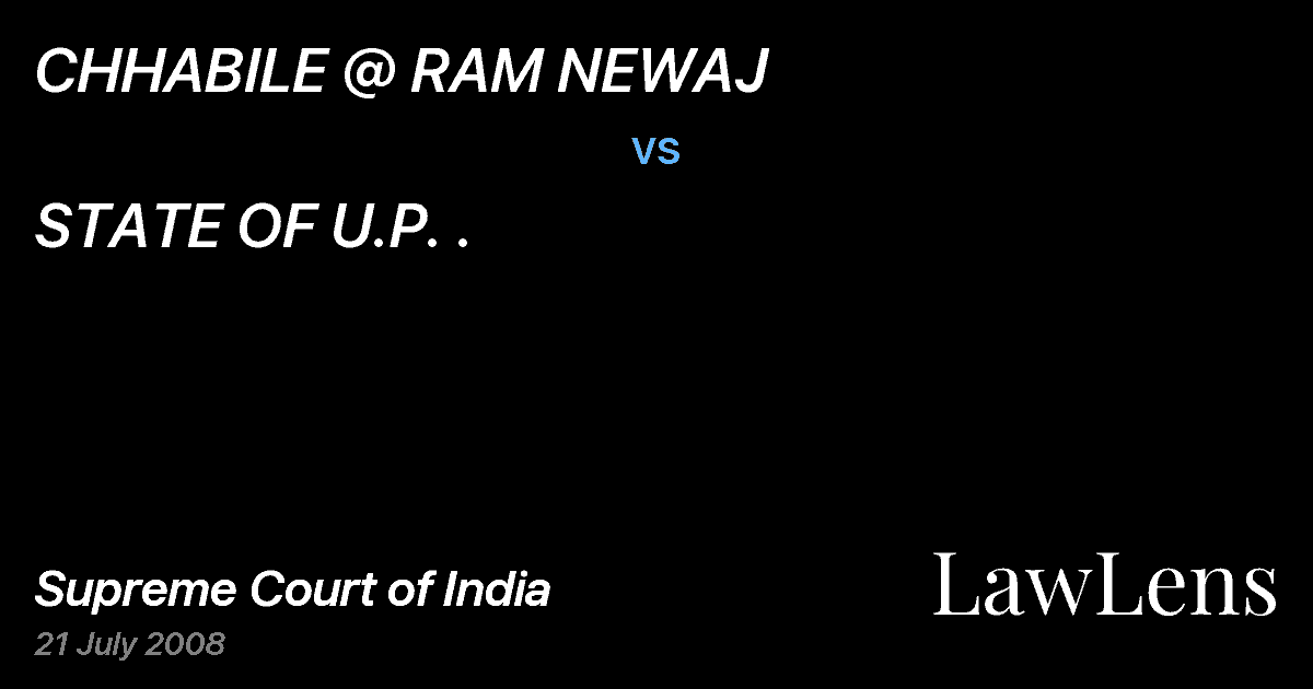 Preview image for CHHABILE @ RAM NEWAJ vs. STATE OF U.P. .