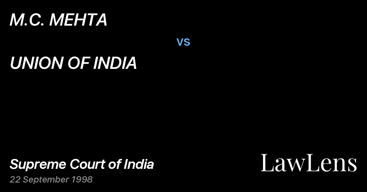 Preview image for M.C. MEHTA vs. UNION OF INDIA
