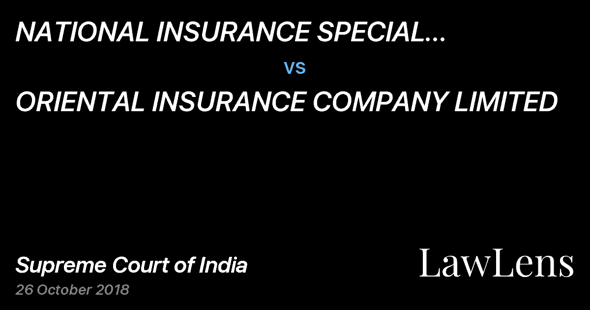Preview image for NATIONAL INSURANCE SPECIAL VOLUNTARY RETIRED/ RETIRED EMPLOYEES ASSOCIATION vs. ORIENTAL INSURANCE COMPANY LIMITED