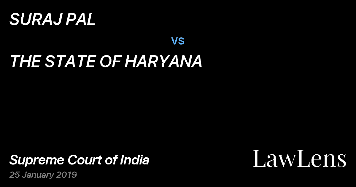 Preview image for SURAJ PAL vs. THE STATE OF HARYANA