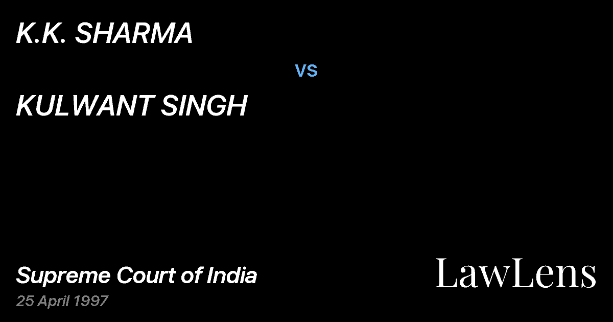 Preview image for K.K. SHARMA vs. KULWANT SINGH