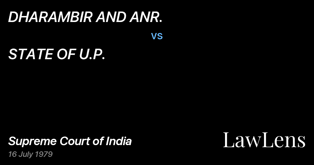 Preview image for DHARAMBIR AND ANR. vs. STATE OF U.P.
