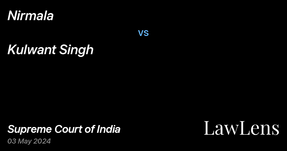 Preview image for Nirmala vs. Kulwant Singh