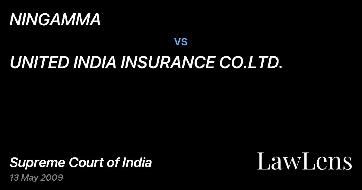 Preview image for NINGAMMA vs. UNITED INDIA INSURANCE CO.LTD.