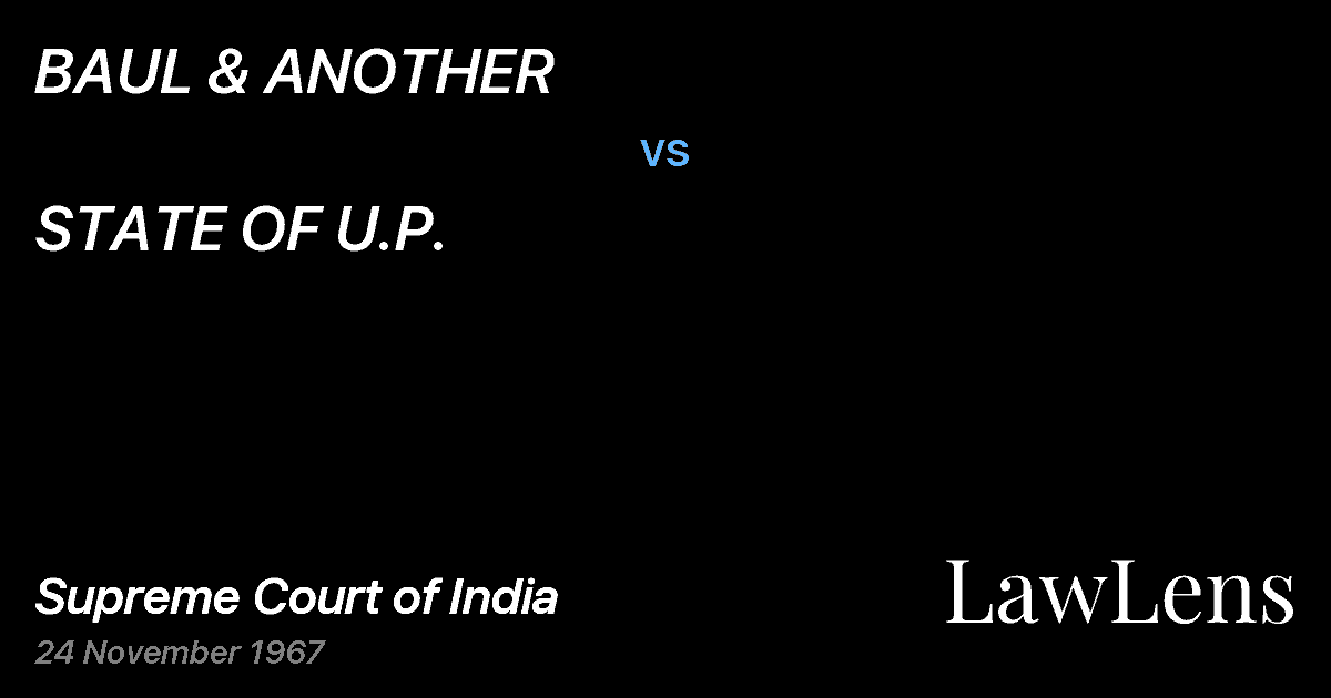 Preview image for BAUL & ANOTHER vs. STATE OF U.P.