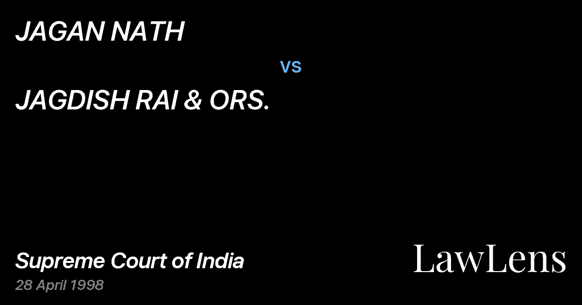 Preview image for JAGAN NATH vs. JAGDISH RAI & ORS.