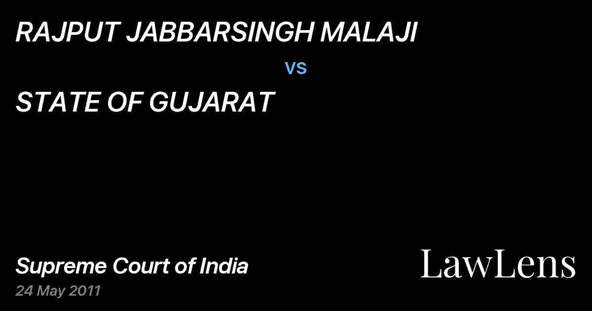 Preview image for RAJPUT JABBARSINGH MALAJI vs. STATE OF GUJARAT