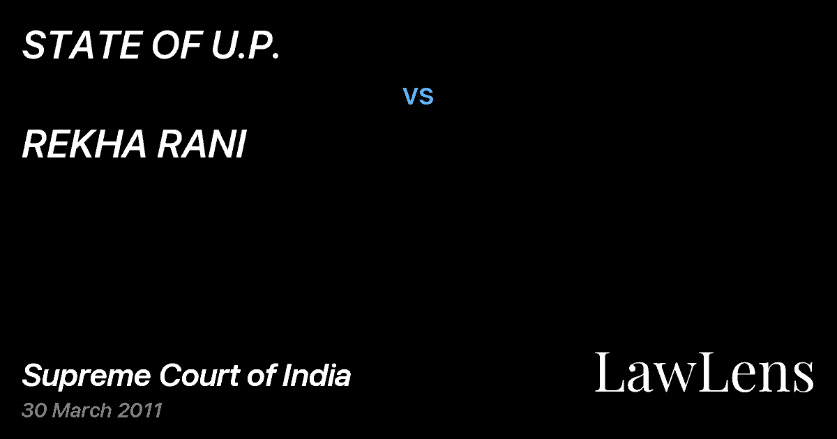 Preview image for STATE OF U.P. vs. REKHA RANI