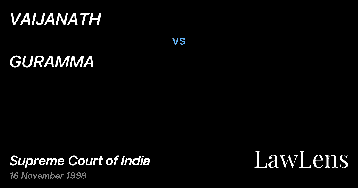 Preview image for VAIJANATH vs. GURAMMA