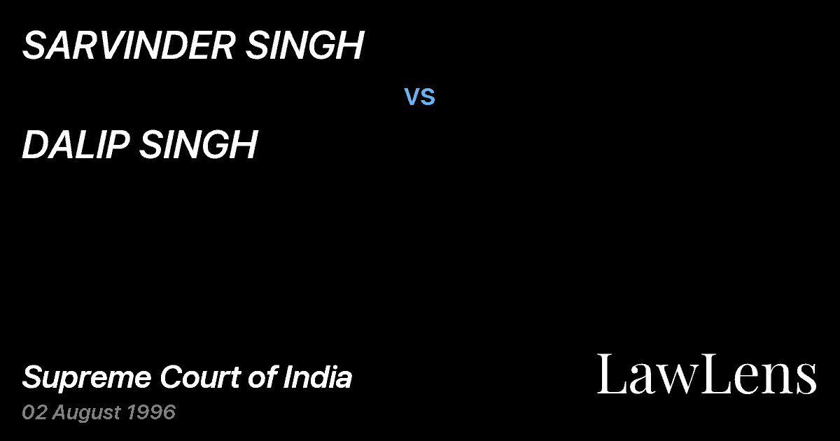 Preview image for SARVINDER SINGH vs. DALIP SINGH
