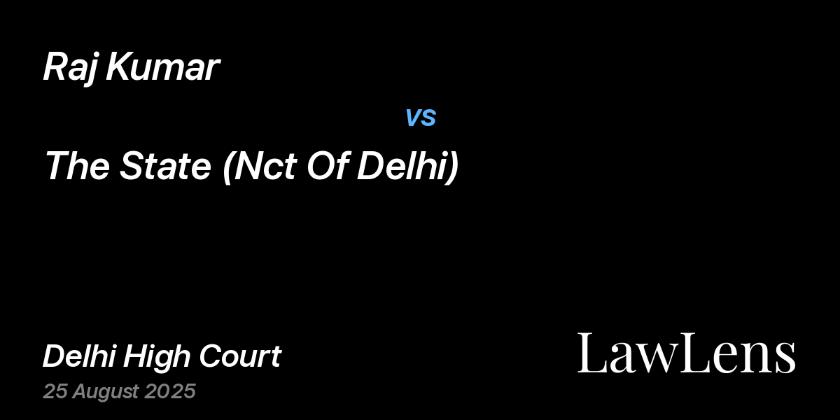 Preview image for Raj Kumar vs. The State (Nct Of Delhi)