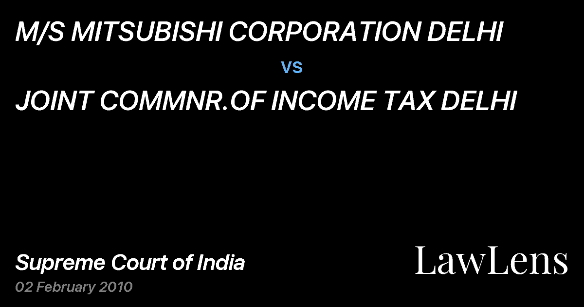 Preview image for M/S MITSUBISHI CORPORATION DELHI vs. JOINT COMMNR.OF INCOME TAX DELHI
