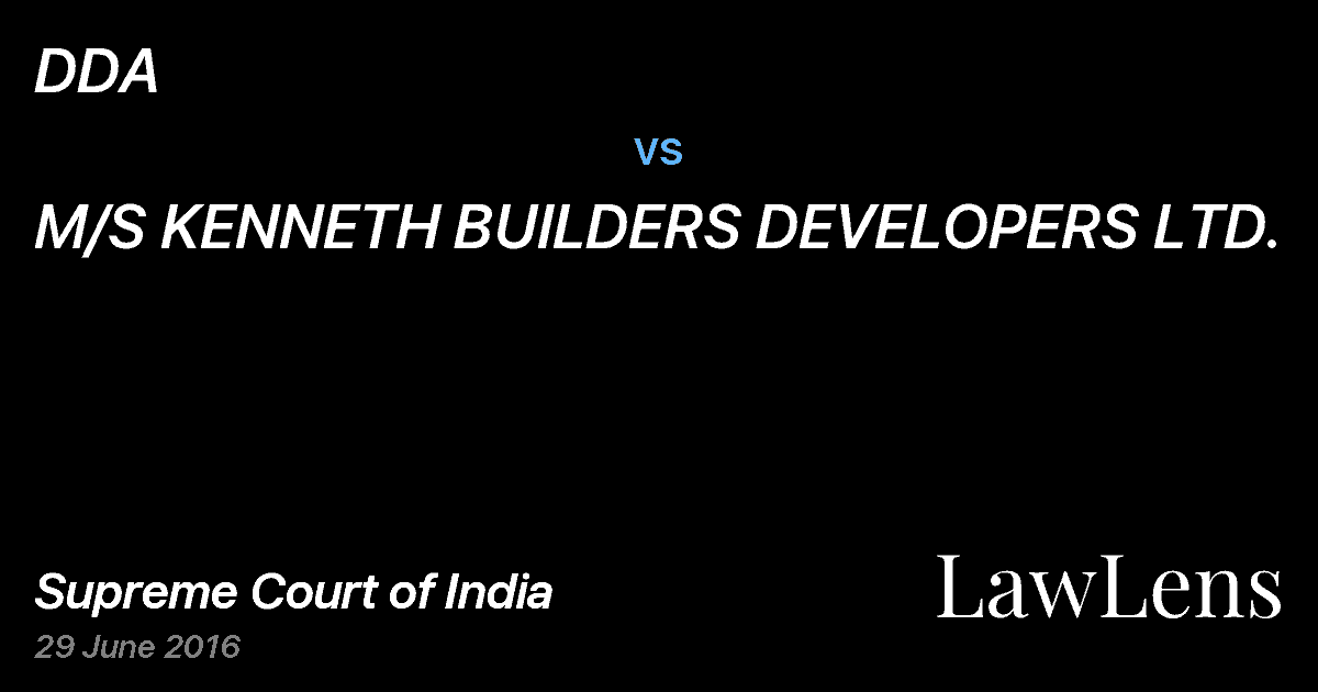 Preview image for DDA vs. M/S KENNETH BUILDERS DEVELOPERS LTD.