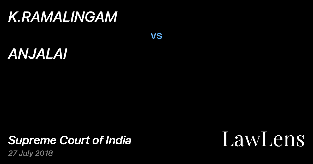 Preview image for K.RAMALINGAM vs. ANJALAI