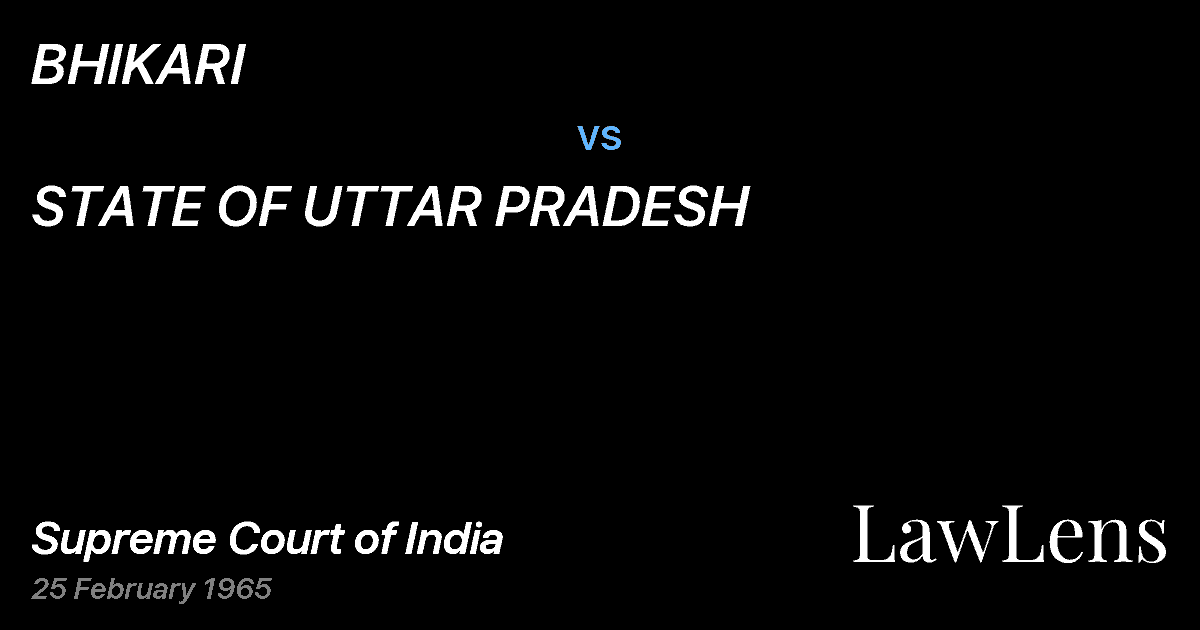 Preview image for BHIKARI vs. STATE OF UTTAR PRADESH