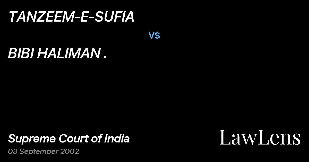 Preview image for TANZEEM-E-SUFIA vs. BIBI HALIMAN .
