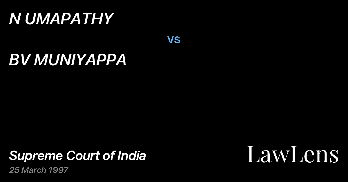 Preview image for N UMAPATHY vs. BV MUNIYAPPA