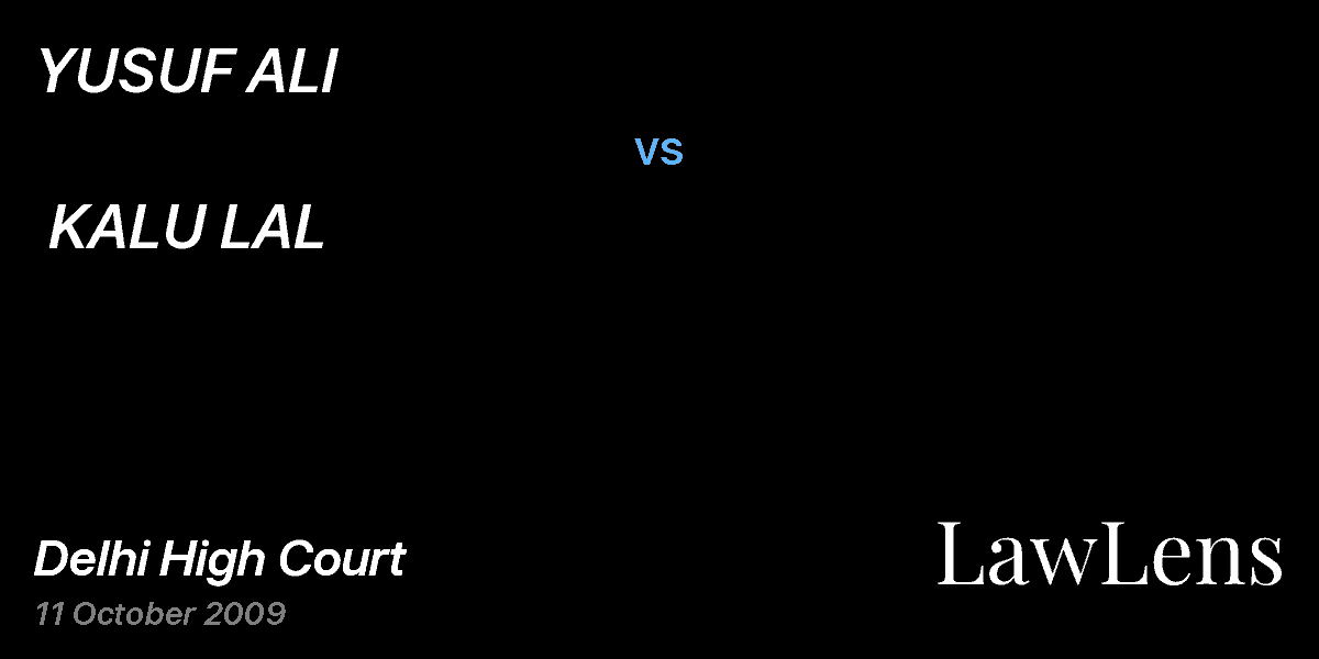 Preview image for YUSUF ALI  vs.  KALU LAL