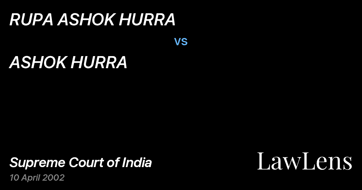 Preview image for RUPA ASHOK HURRA vs. ASHOK HURRA