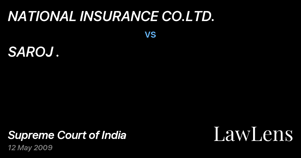 Preview image for NATIONAL INSURANCE CO.LTD. vs. SAROJ .