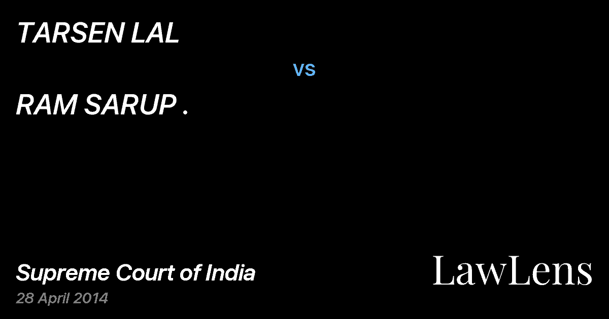 Preview image for TARSEN LAL vs. RAM SARUP .