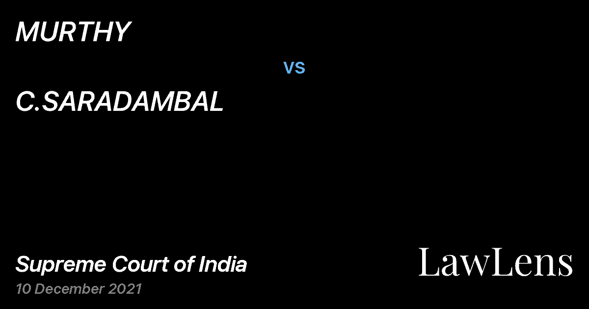 Preview image for MURTHY vs. C.SARADAMBAL