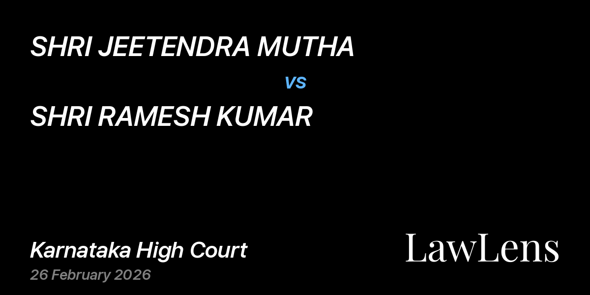 Preview image for SHRI JEETENDRA MUTHA vs. SHRI RAMESH KUMAR