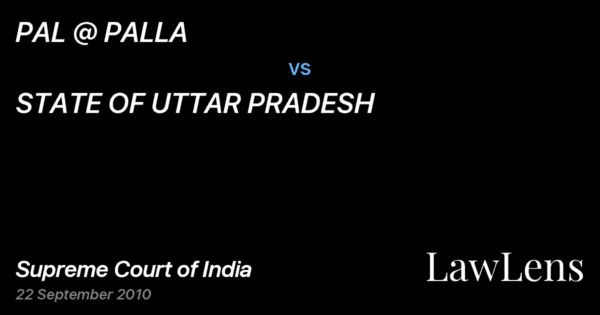 Preview image for PAL @ PALLA vs. STATE OF UTTAR PRADESH