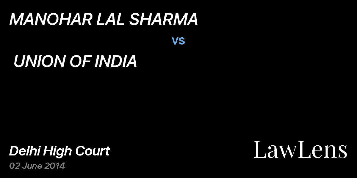 Preview image for MANOHAR LAL SHARMA vs. UNION OF INDIA