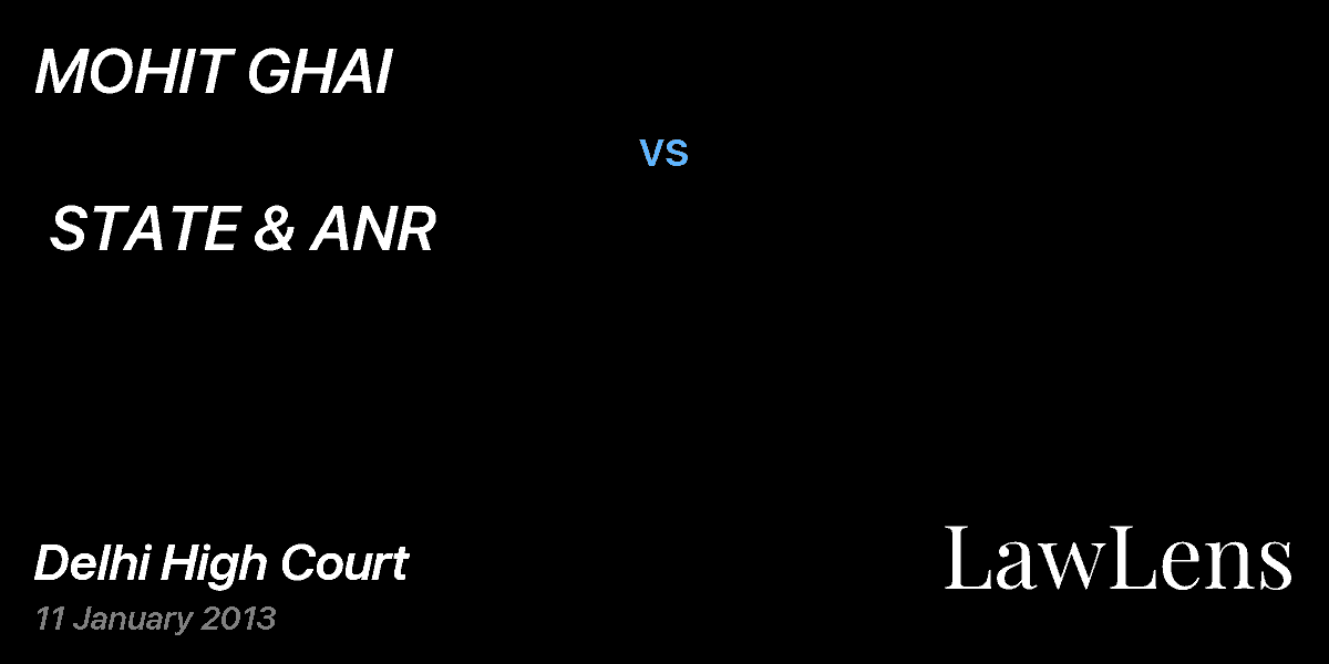 Preview image for MOHIT GHAI vs. STATE & ANR