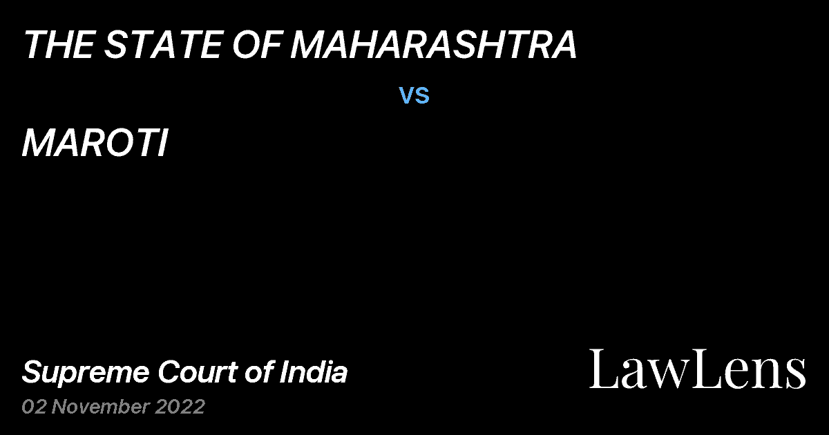 Preview image for THE STATE OF MAHARASHTRA vs. MAROTI