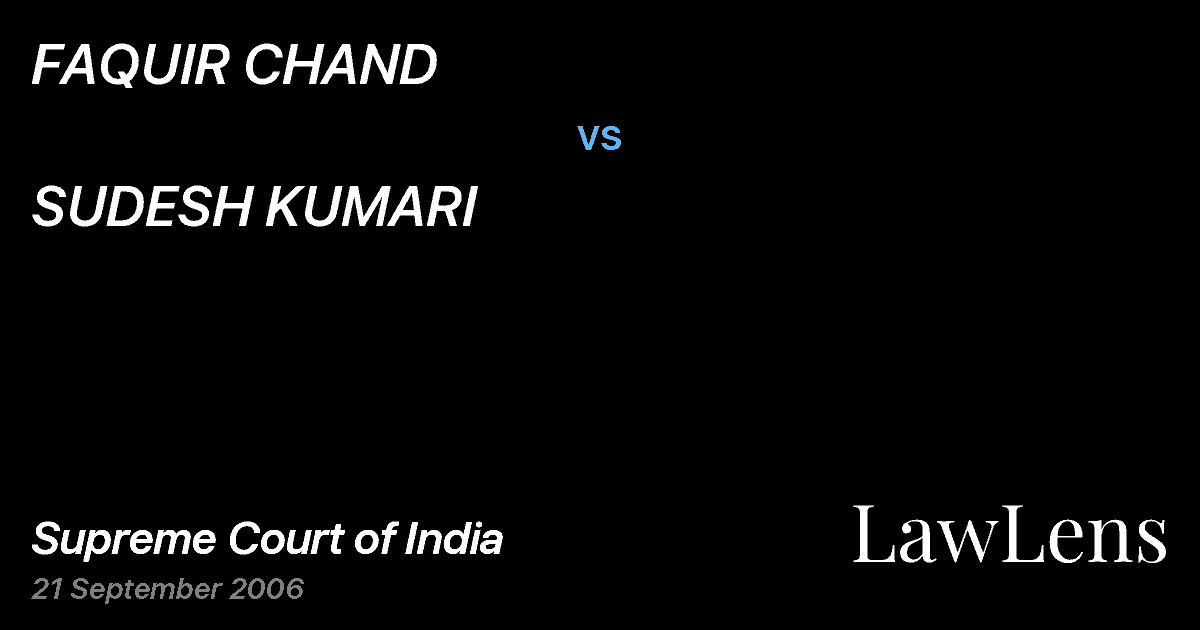 Preview image for FAQUIR CHAND vs. SUDESH KUMARI