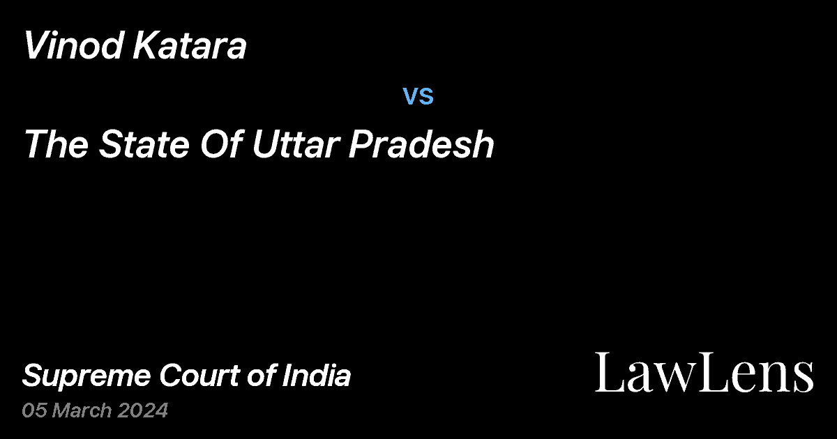 Preview image for Vinod Katara vs. The State Of Uttar Pradesh