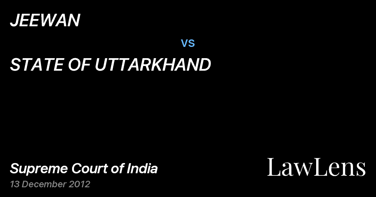 Preview image for JEEWAN vs. STATE OF UTTARKHAND