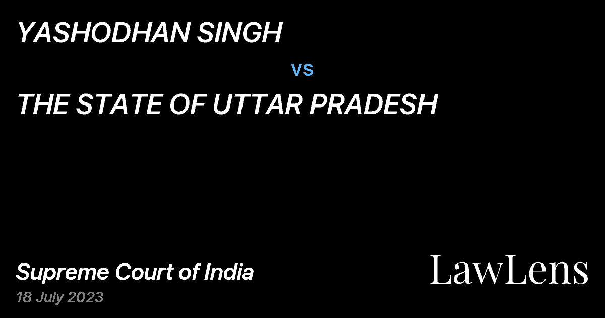 Preview image for YASHODHAN SINGH vs. THE STATE OF UTTAR PRADESH