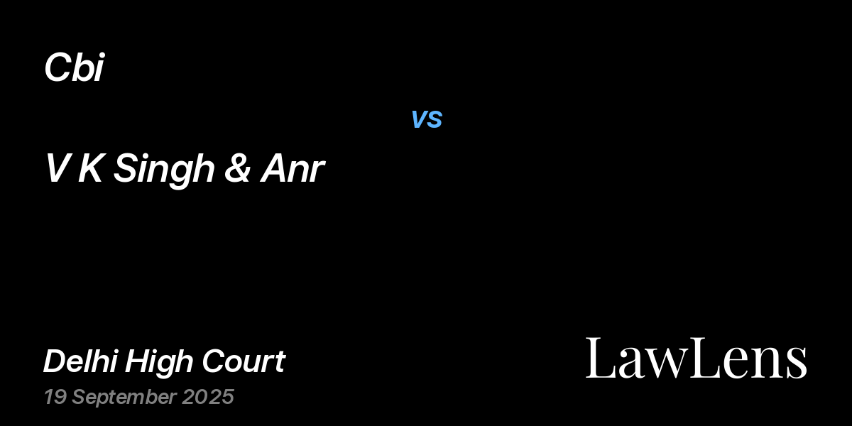 Preview image for Cbi vs. V K Singh & Anr