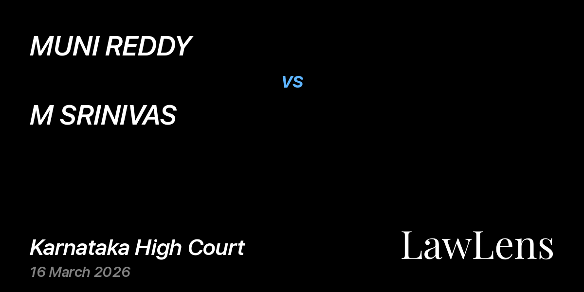 Preview image for MUNI REDDY vs. M SRINIVAS