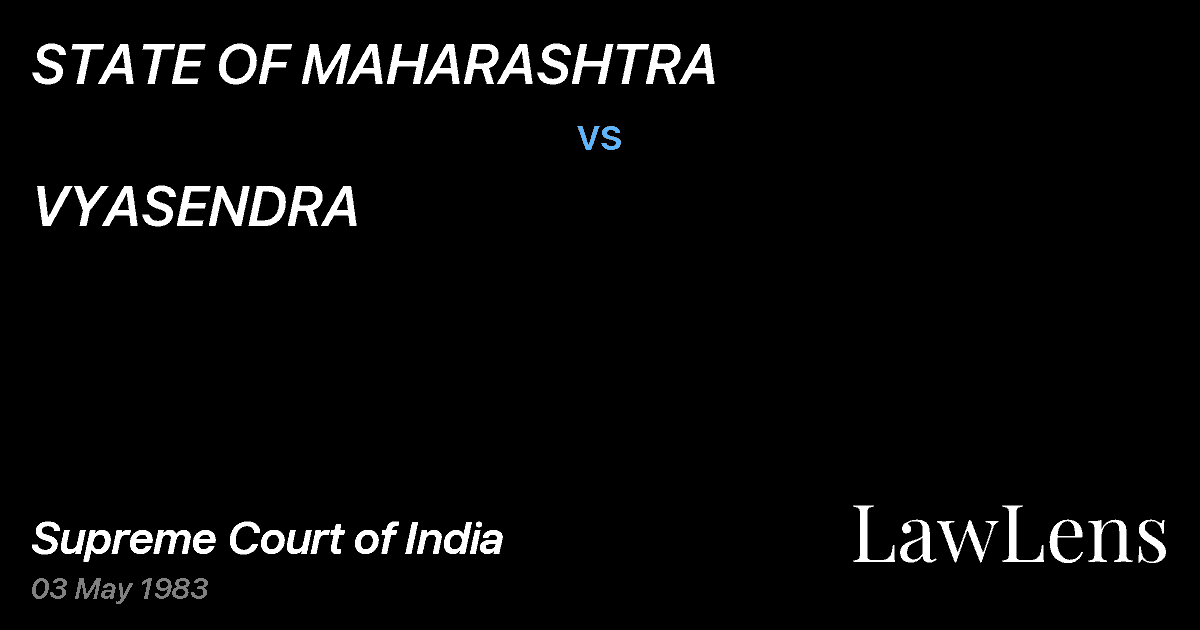 Preview image for STATE OF MAHARASHTRA vs. VYASENDRA