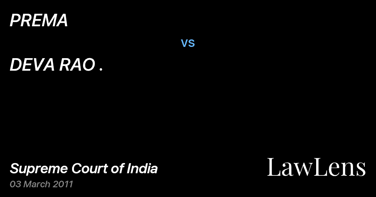 Preview image for PREMA vs. DEVA RAO .