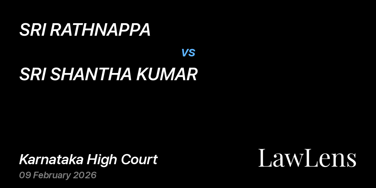 Preview image for SRI RATHNAPPA vs. SRI SHANTHA KUMAR