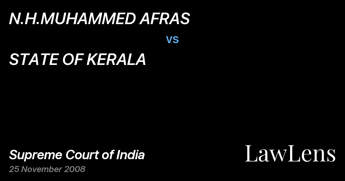 Preview image for N.H.MUHAMMED AFRAS vs. STATE OF KERALA