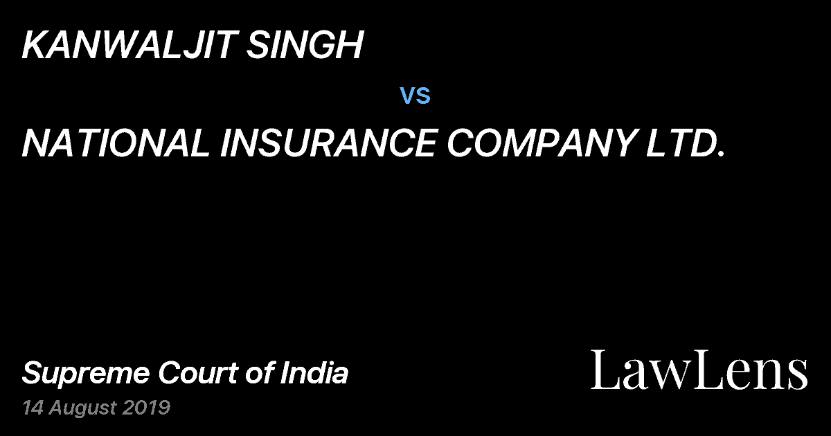 Preview image for KANWALJIT SINGH vs. NATIONAL INSURANCE COMPANY LTD.