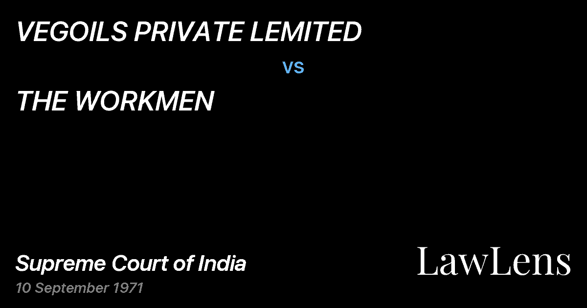 Preview image for VEGOILS PRIVATE LEMITED vs. THE WORKMEN