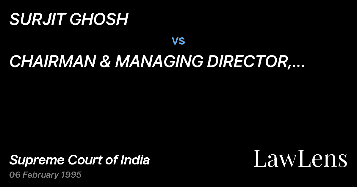 Preview image for SURJIT GHOSH vs. CHAIRMAN & MANAGING DIRECTOR, UNITED COMMERCIAL BANK & ORS.