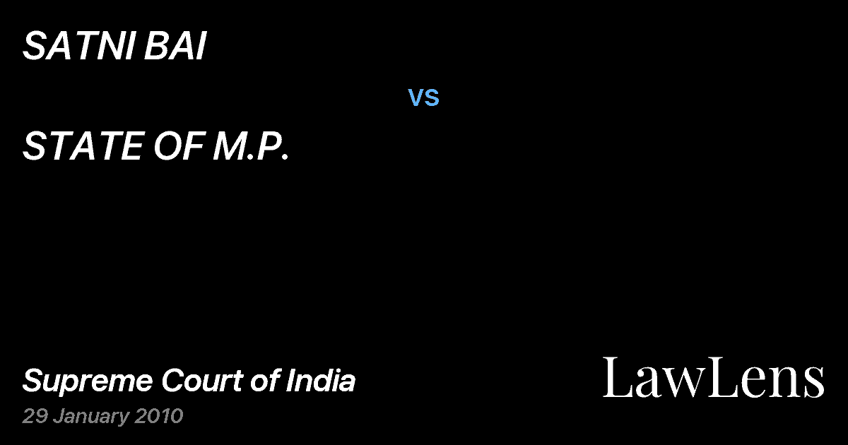 Preview image for SATNI BAI vs. STATE OF M.P.