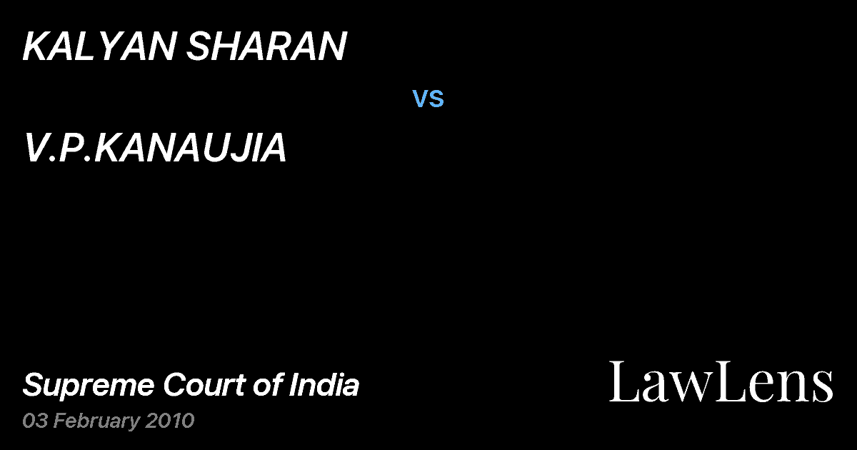 Preview image for KALYAN SHARAN vs. V.P.KANAUJIA